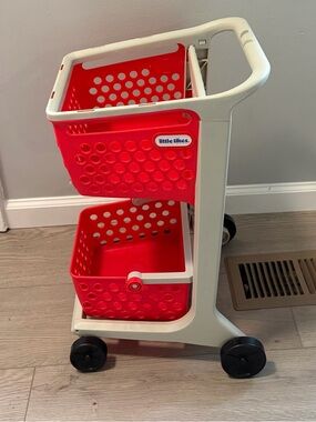 Little Tikes Shop N Learn Scan Kitchen Cart w/ basket